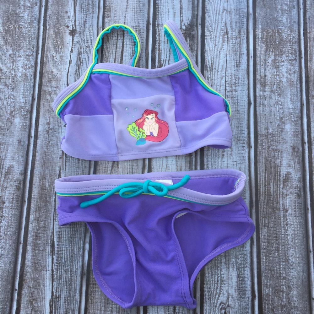 Girls 2T suit 2-piece purple swim suit disney